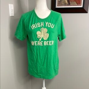 🍀American Eagle St Patrick’s day shirt Vintage Irish You Were Beer Womens Small